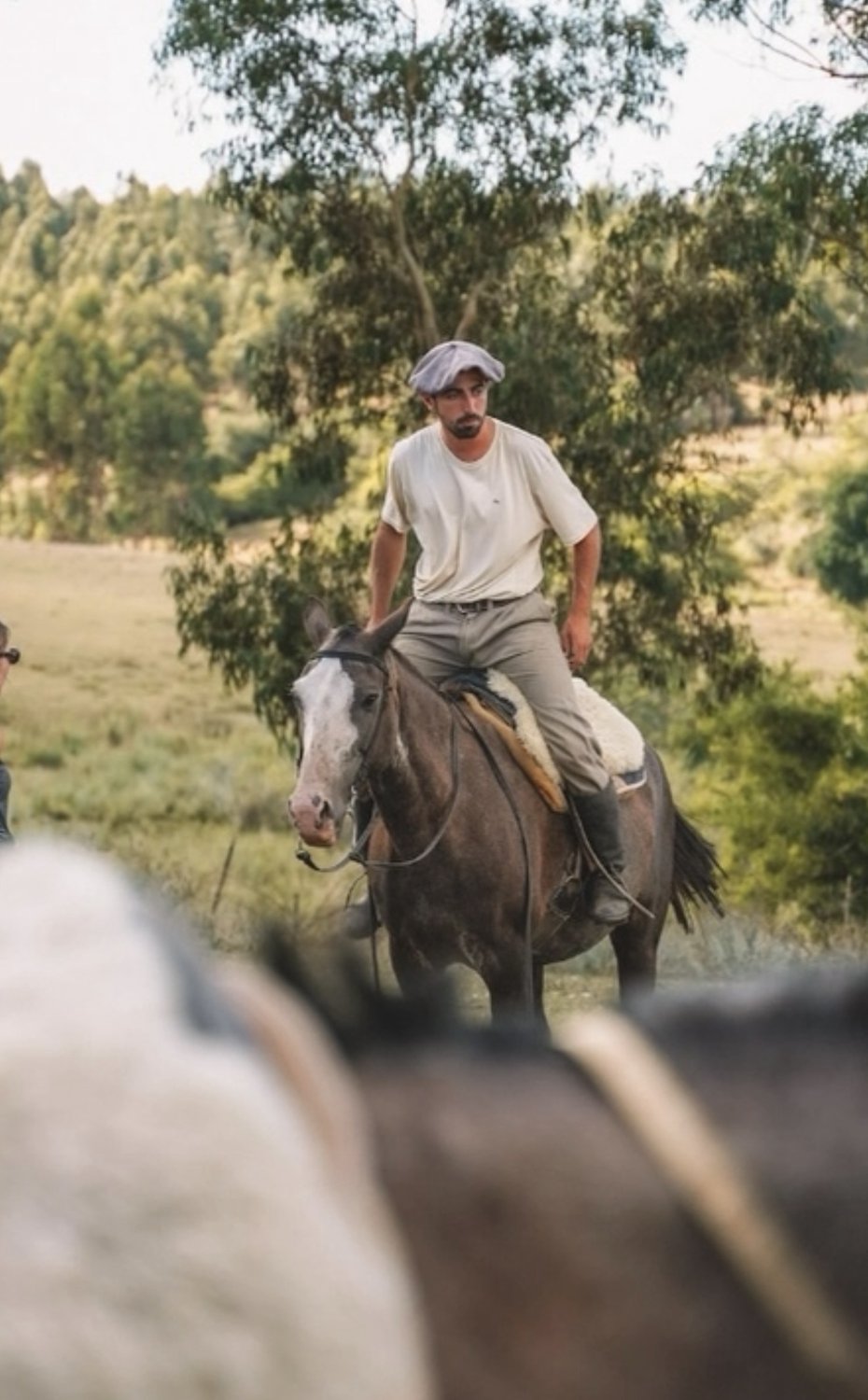 Franco Evans on horseback, Uruguay