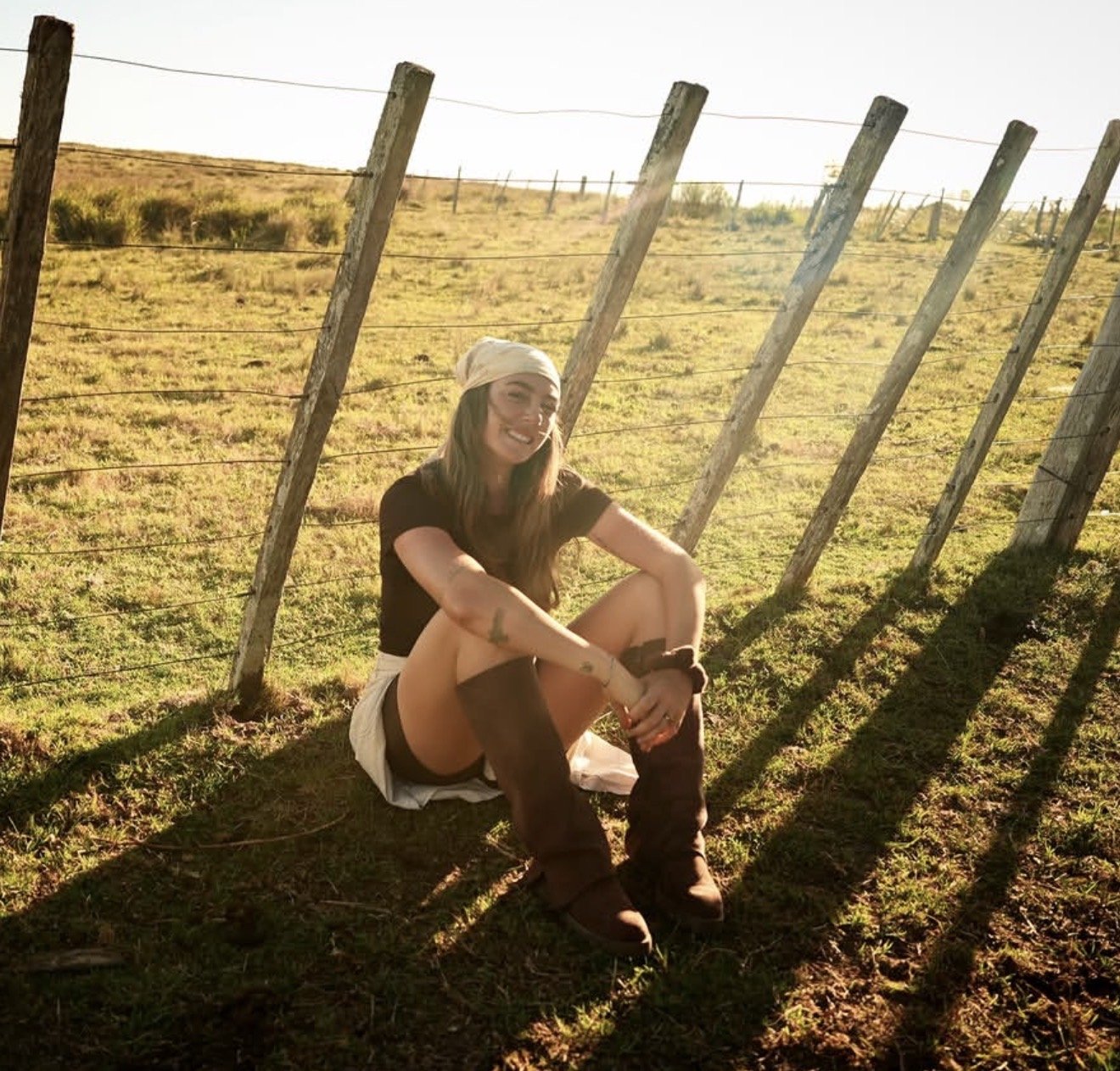 Susanne Bastings at golden hour on the ranch, Uruguay
