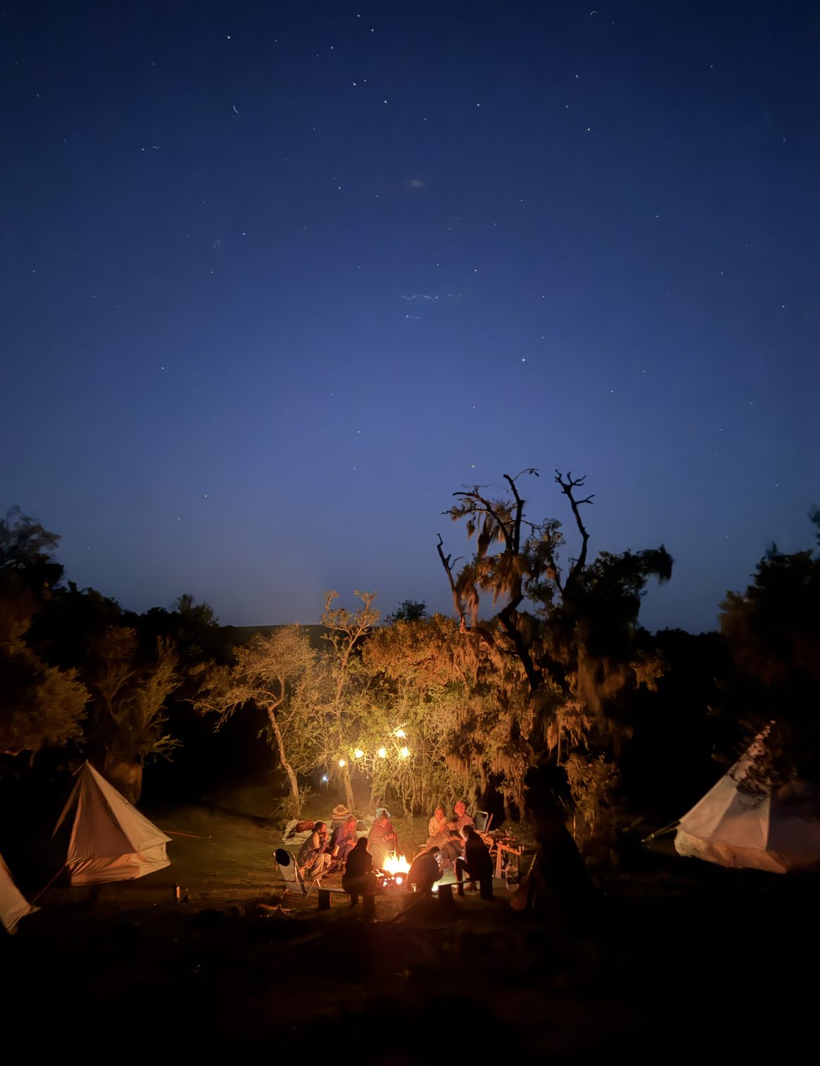 Gathered around the campfire under the stars, Uruguay
